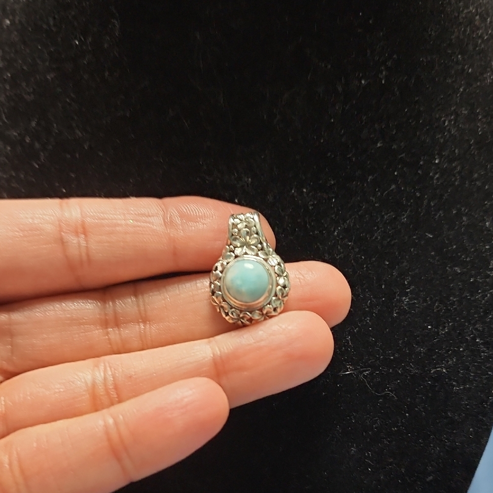 Silver and Blue Vintage-Inspired Necklace